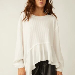 We The Free White Layered Sweatshirt